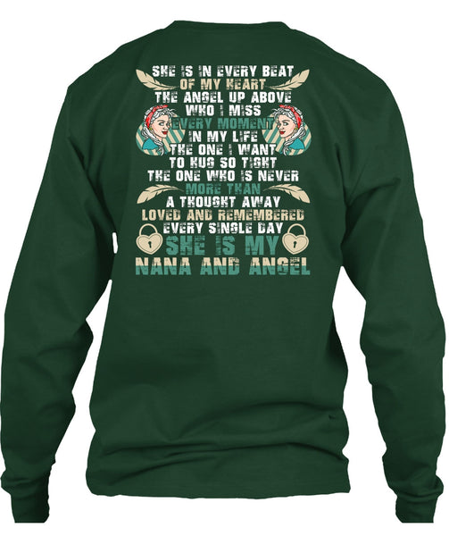 She Is My Nana And Angel T Shirt, Beat Of My Heart T Shirt