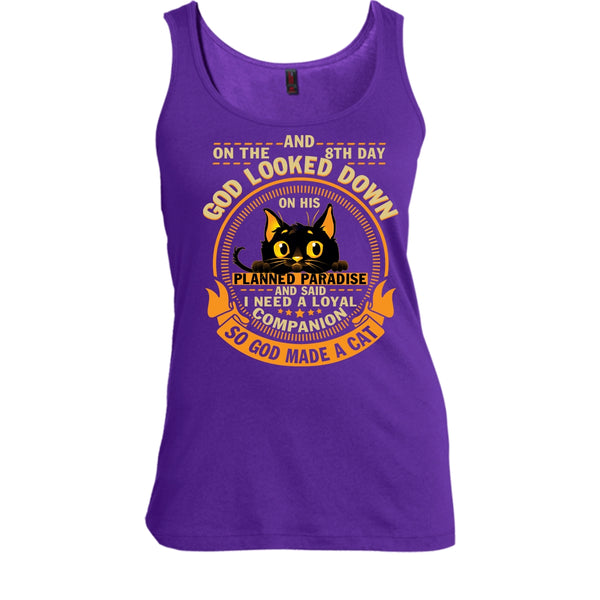 On The 8th Day T Shirt, God Made A Cat Tank Top