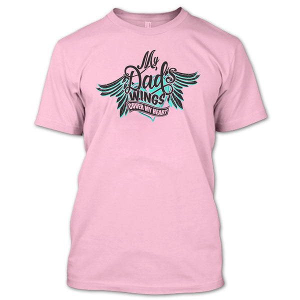 My Dad Wing's Cover My Heart T Shirt, I Love My Dad T Shirt