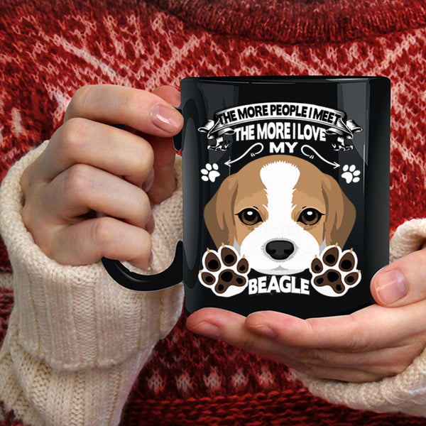 The More I Love My Beagle Coffee Mug, Cute Dogs Coffee Cup