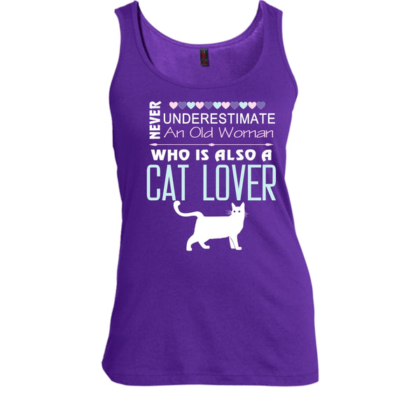 Never Underestimate An Old Woman Shirt, Who Is Also A Cat Lover Shirt