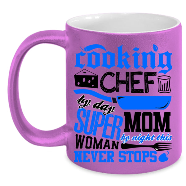 Chef By Day Mom By Night Coffee Mug, Cooking Accent Mug