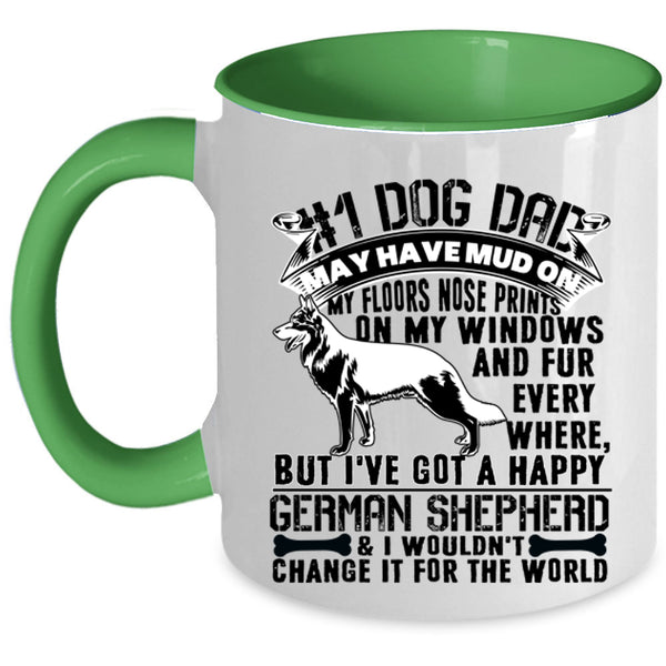 I've Got A Happy German Shepherd Coffee Mug, Dog Dad Accent Mug