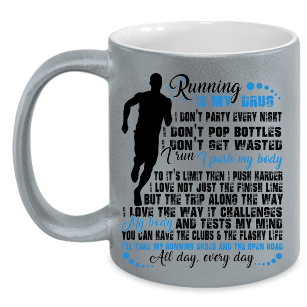 Funny Gift For Runners Coffee Mug, I Love Running Accent Mug