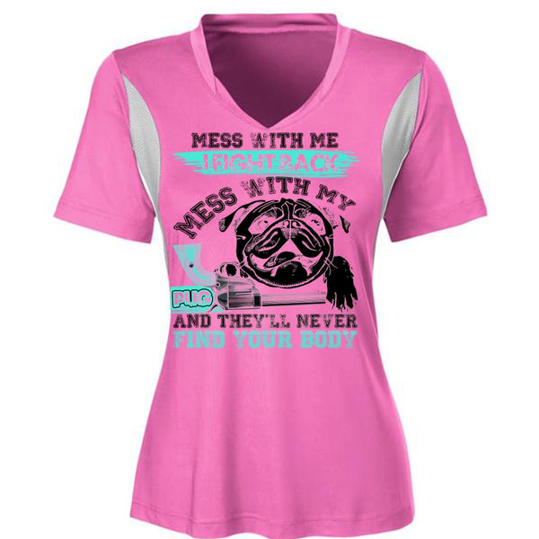 I Fight Back Mess With My Pug T Shirt, I Love Pug T Shirt, Awesome T-Shirts