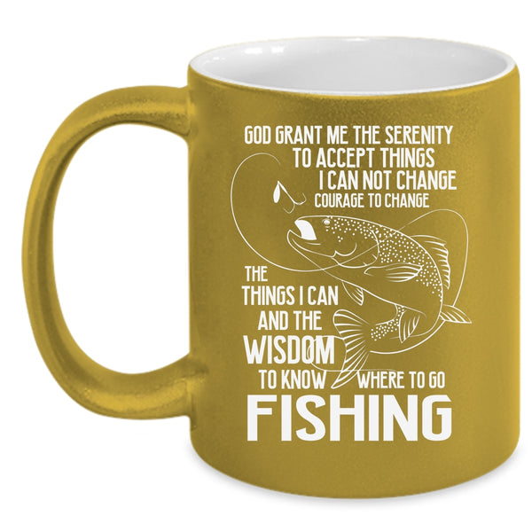 Go Fishing Coffee Mug, Funny Gift For Fisher Coffee Cup