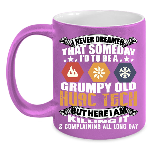 I'd To Be A Grampy Old Hvac Tech Coffee Mug, Cool Grandpa Coffee Cup