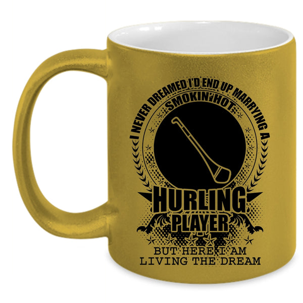 Just Married Coffee Mug, I'd End Up Marrying A Hot Hurling Player Accent Mug