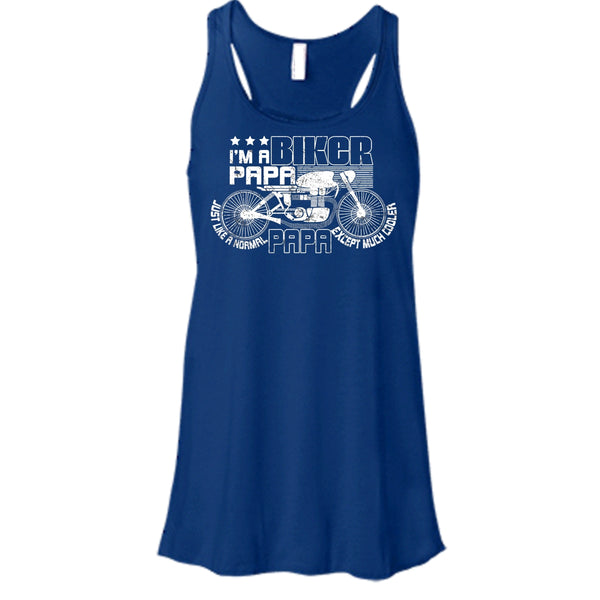 I'm A Biker Papa T Shirt, Papa Except Much Cooler Tank Top
