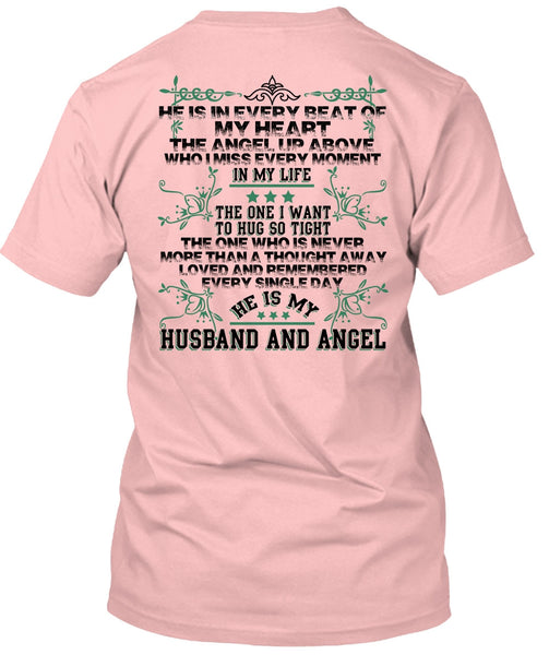 He Is My Husband And Angel T Shirt, I Love Husband T Shirt