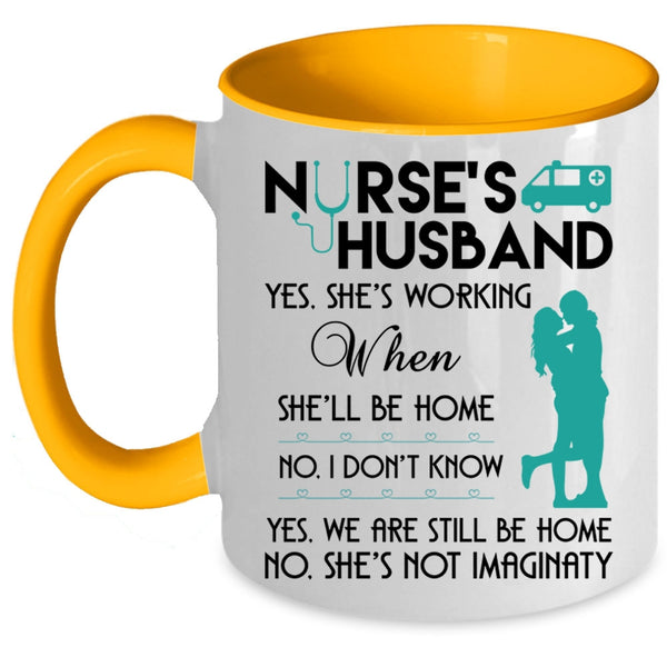Awesome Nurse's Husband Coffee Mug, Nurse's Husband Accent Mug