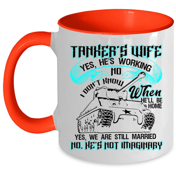Pretty Tanker's Wife Coffee Mug, Tanker's Wife Accent Mug