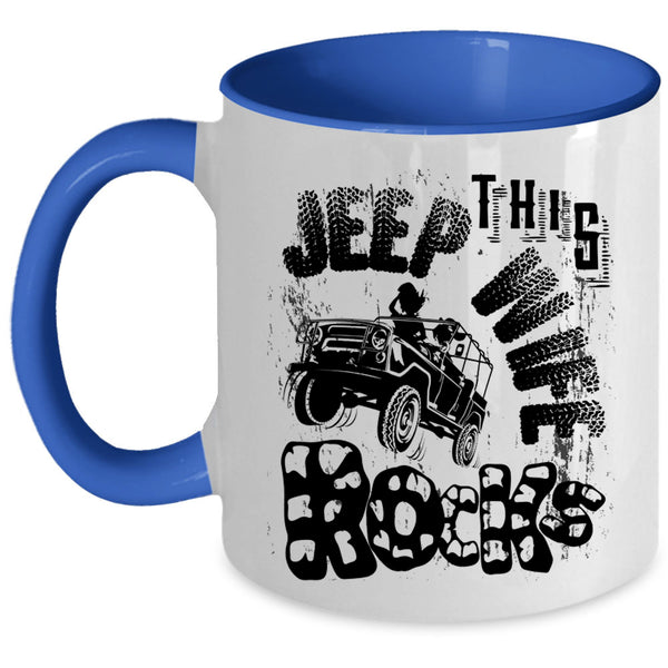 Cool Just Married Coffee Mug, This Jeep Wife Rocks Accent Mug