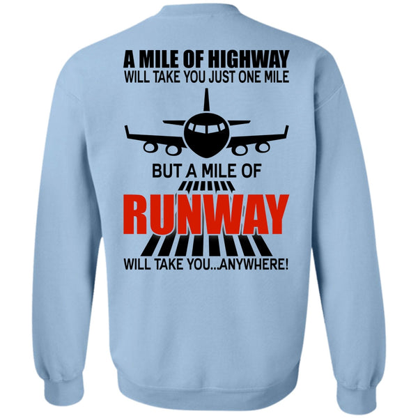 I Love Pilot T Shirt, A Mile Of Highway Sweatshirt