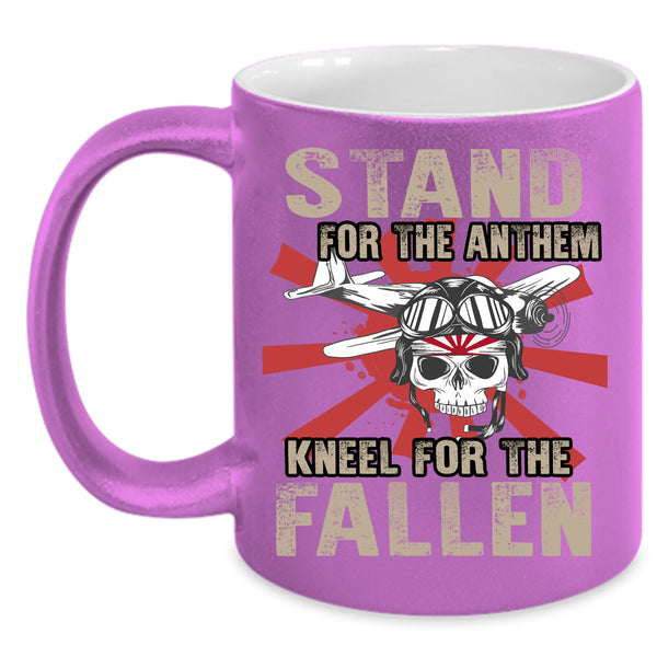 Stand For The Anthem Kneel For The Fallen Coffee Mug, Pilots Coffee Cup