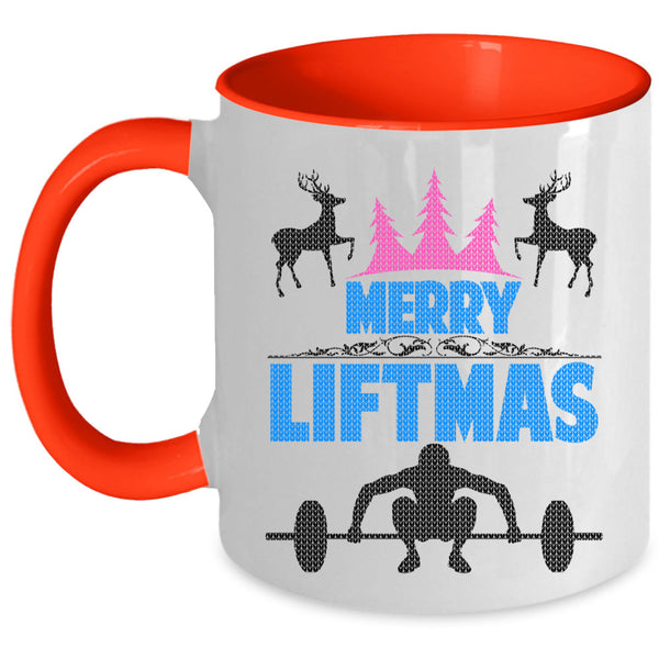 Merry Little Christmas Coffee Mug, Merry Liftmas Accent Mug