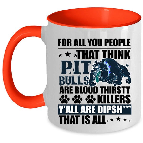 Lovely Pit Bull Lovers Coffee Mug, Cute Pitbulls Accent Mug