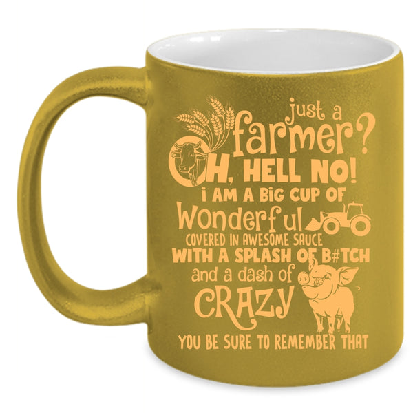Just A Farmer Coffee Mug, Funny Gift For Farmer Coffee Cup