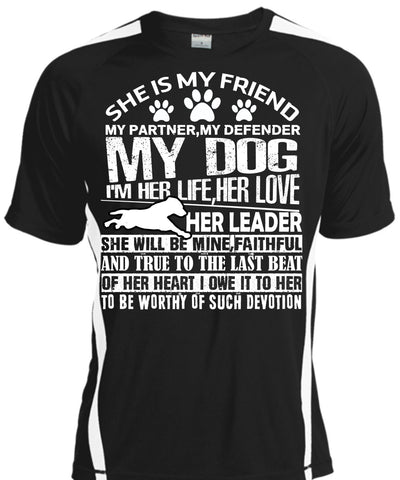 A black t-shirt with the shopify logo