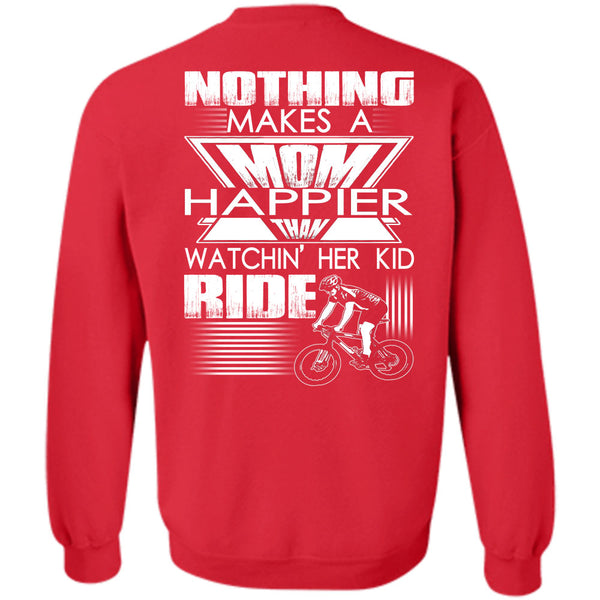 Watching Her Kid Ride T Shirt, I Love Mom Sweatshirt