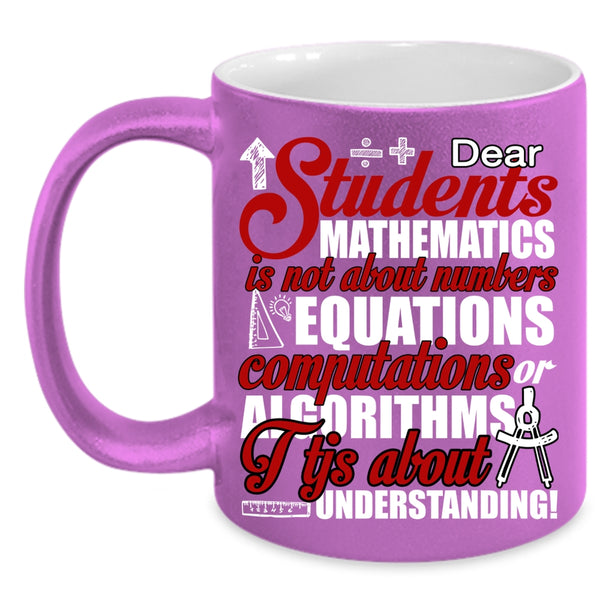 Students Mathematics Coffee Mug, I Love Mathematics Coffee Cup