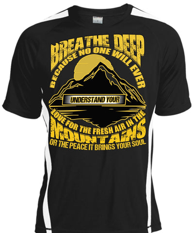 A black t-shirt with the shopify logo