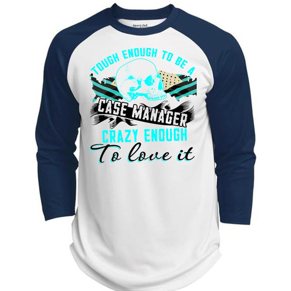 Tough Enough To Be A Case Manager T Shirt, I Love Manager T Shirt, Awesome T-Shirts  (Polyester Game Baseball Jersey)
