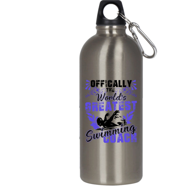 The World's Greatest Swimming Coach 20 oz Stainless Steel Bottle,Cute Swimming Coach Outdoor Sports Water Bottle