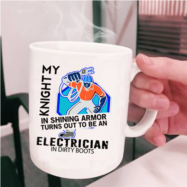 Cool Job Coffee Mug, To Be An Electrician In Dirty Boots Cup