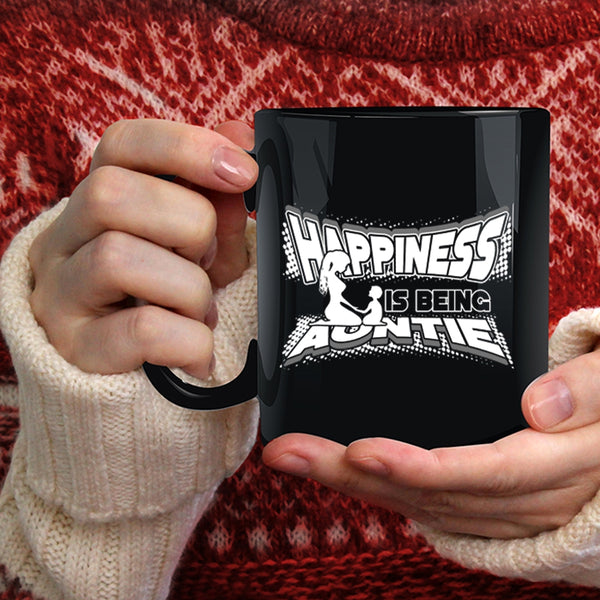 Happiness Is Being Auntie Coffee Mug, Cute Aunt Coffee Cup