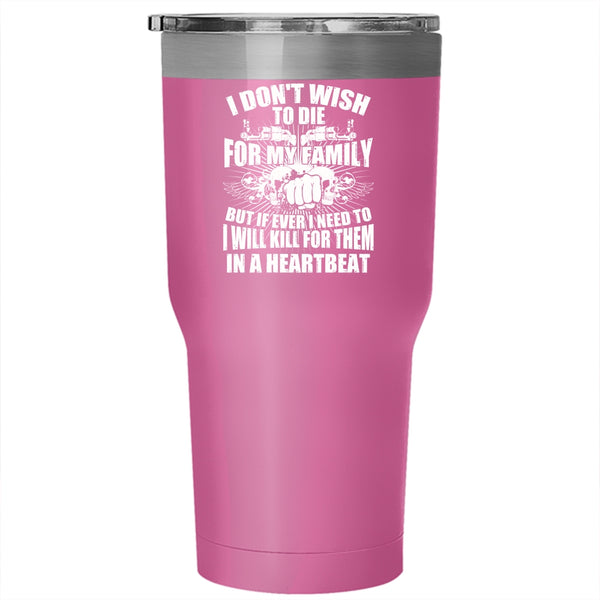 I Love My Family Tumbler 30 oz Stainless Steel, Awesome Gift For Gunner Travel Mug