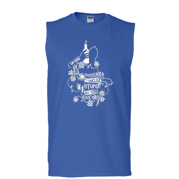 I Am A Bartender T Shirt, I Can Serve One T Shirt, Cool T Shirt (Men's Cotton Sleeveless)