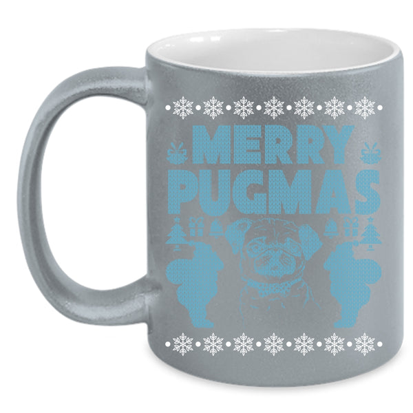 Merry Pugmas Coffee Mug, Christmas Gift For Pug Lover Coffee Cup