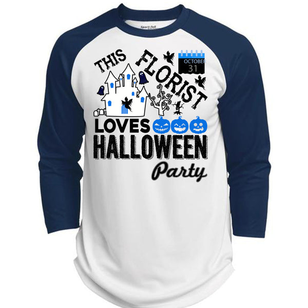 This Florist Loves Halloween Party T Shirt, Being A Florist T Shirt, Awesome T-Shirts  (Polyester Game Baseball Jersey)