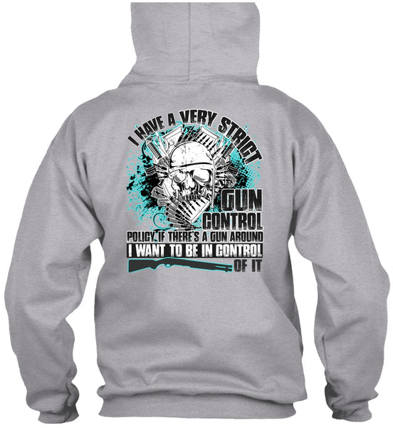 I Have A Very Strict Gun Control T Shirt, I Love Veteran T Shirt