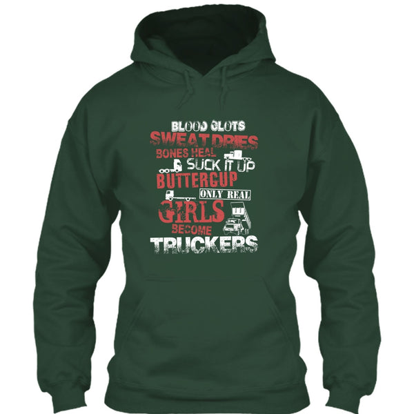 Only Rel Girls Become Truckers T Shirt, Coolest Trucker T Shirt