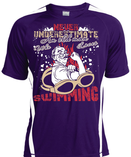 Old Man Who Loves Swimming T Shirt, Being A Swimmer T Shirt, Cool Shirt