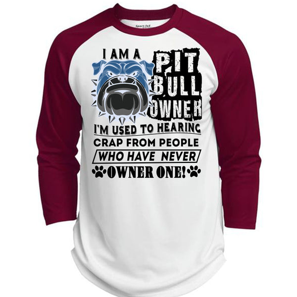 I Am A Pit Bull Owner T Shirt, I Love Dogs T Shirt, Awesome T-Shirts  (Polyester Game Baseball Jersey)