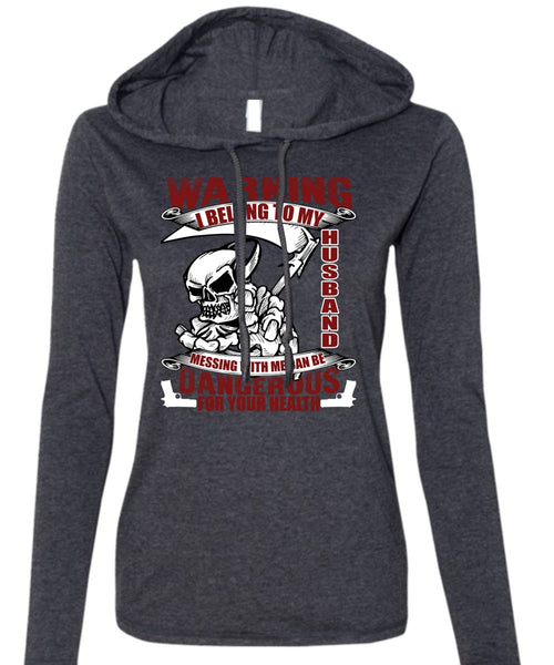 I Belong To My Husband T Shirt, Being A Wife T Shirt (Anvil Ladies Ringspun Hooded)