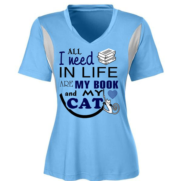 All I Need In Life Are My Book And My Cat T Shirt, I Love Cat T Shirt, Cool Pets T Shirt