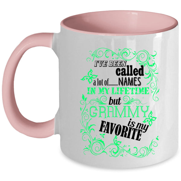 Cute Grandma Coffee Mug, Grammy Is My Favorite Name Accent Mug