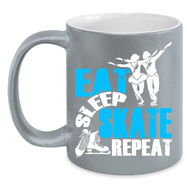 Eat Sleep Skate Repeat Coffee Mug, Cool Teacher Coffee Cup
