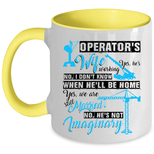 I Love My Operator Coffee Mug, Operator's Wife Accent Mug