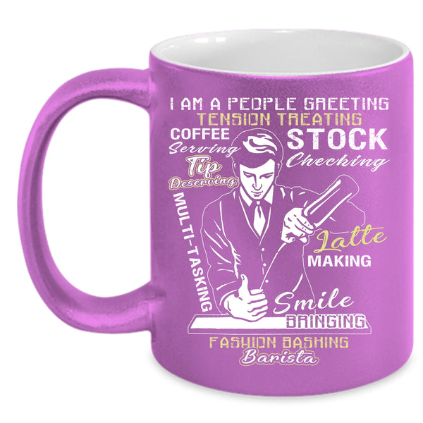 Coffee Serving Coffee Mug, Fashion Bashing Barista Coffee Cup