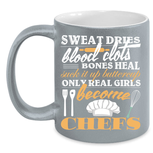 Only Real Girls Become Chefs Coffee Mug, Beautiful Girls Coffee Cup