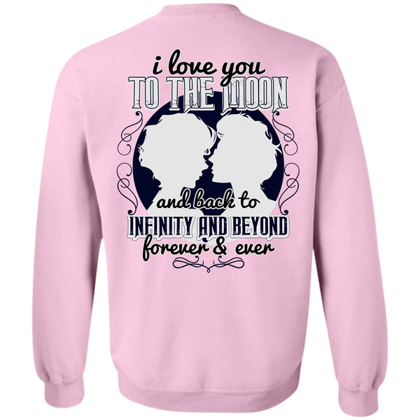 I Love My Wife T Shirt, I Love You To The Moon And Back Sweatshirt