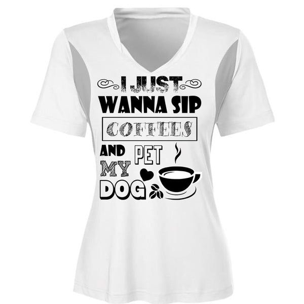 I Just Wanna Sip Coffees And Pet My Dog T Shirt, I Drink Coffee T Shirt, Awesome T-Shirts