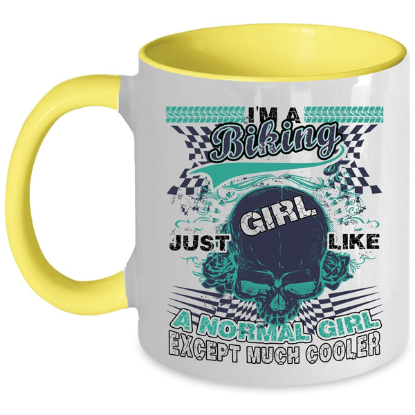 Like A Normal Girl Except Much Cooler Coffee Mug, I'm A Biking Girl Accent Mug