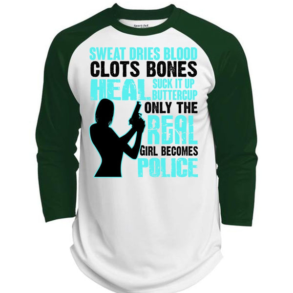 Only The Real Girl Becomes Police T Shirt, I Love Police T Shirt, Awesome T-Shirts  (Polyester Game Baseball Jersey)