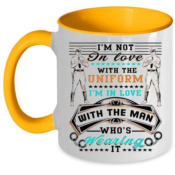 Wearing The Uniform Coffee Mug, I'm In Love With The Man Accent Mug